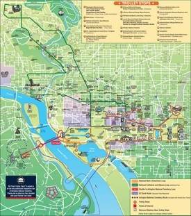 Washington, D.C. tourist attractions map