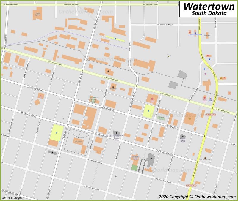 Watertown Downtown Map