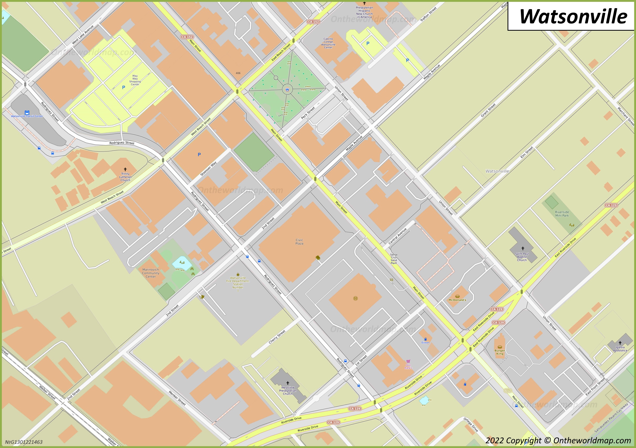 Downtown Watsonville Map