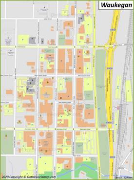 Waukegan Downtown Map