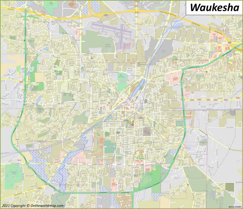 Map of Waukesha