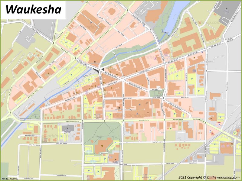 Downtown Waukesha Map