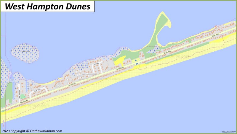 Map of West Hampton Dunes