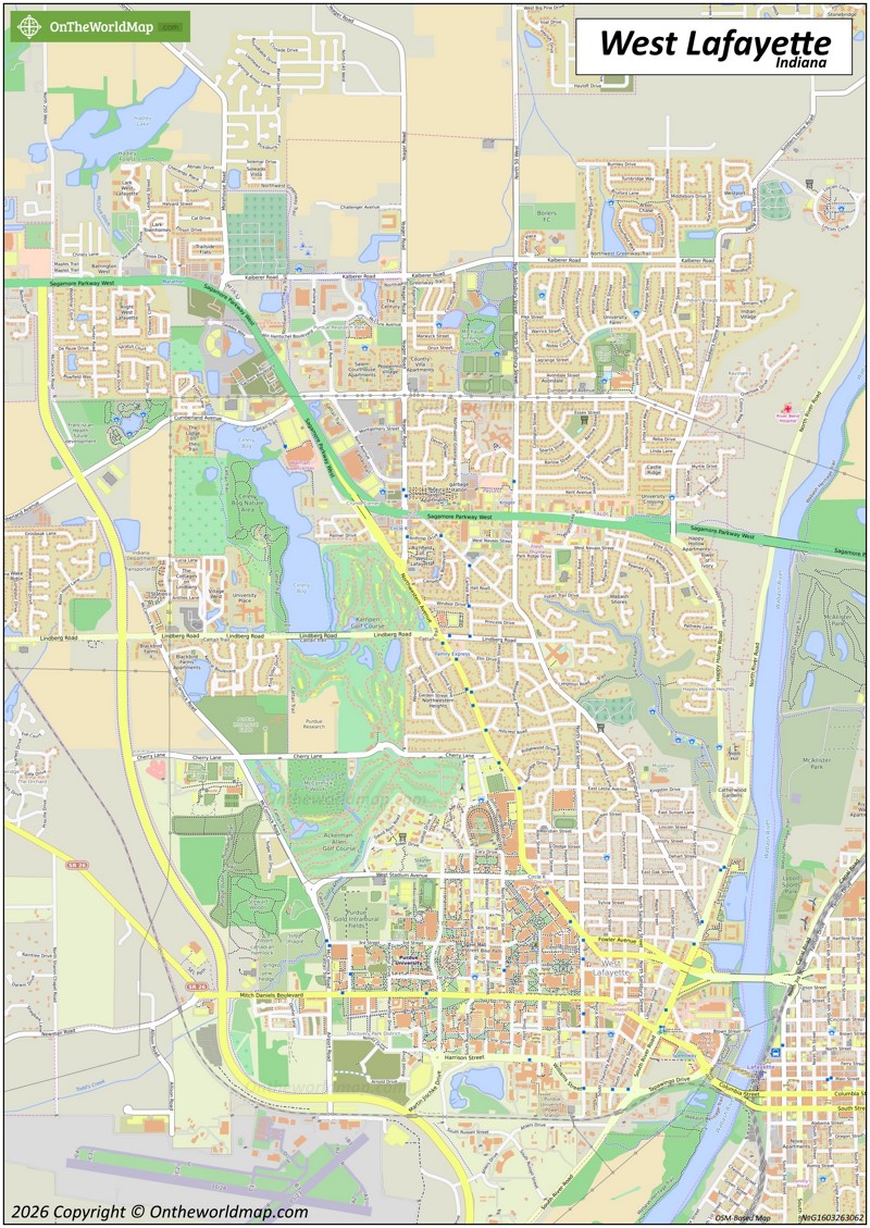 Map of West Lafayette