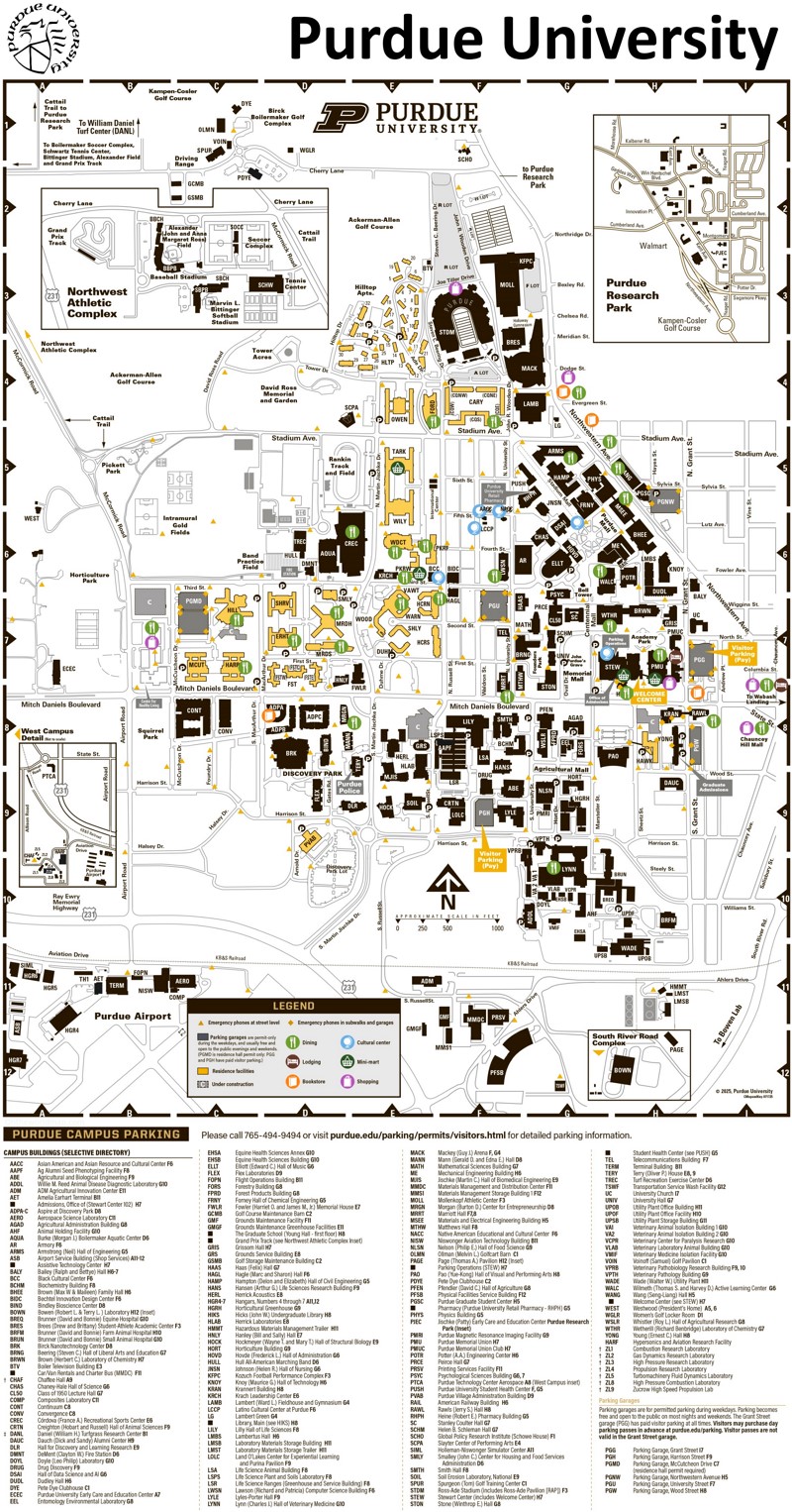 Purdue University Campus Map