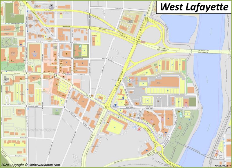 West Lafayette Downtown Map