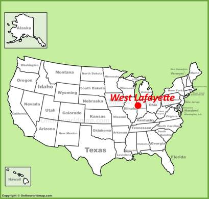 West Lafayette Location Map