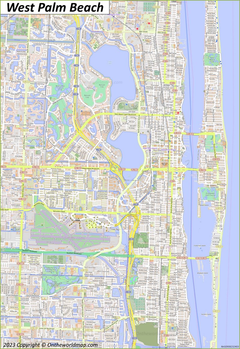 Map of West Palm Beach