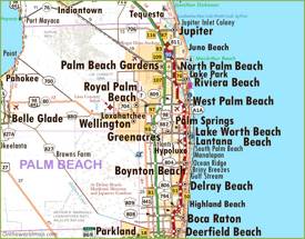 West Palm Beach Area Road Map
