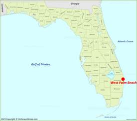 West Palm Beach Location On The Florida Map
