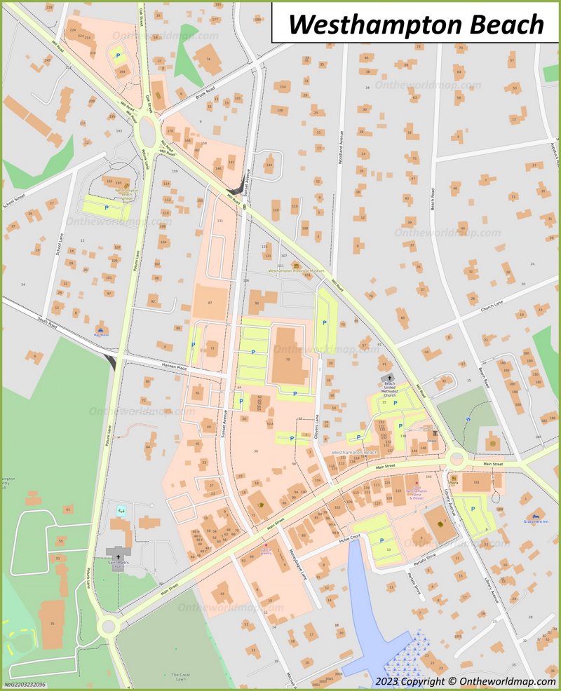 Downtown Westhampton Beach Map