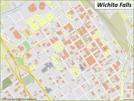 Wichita Falls Downtown Map