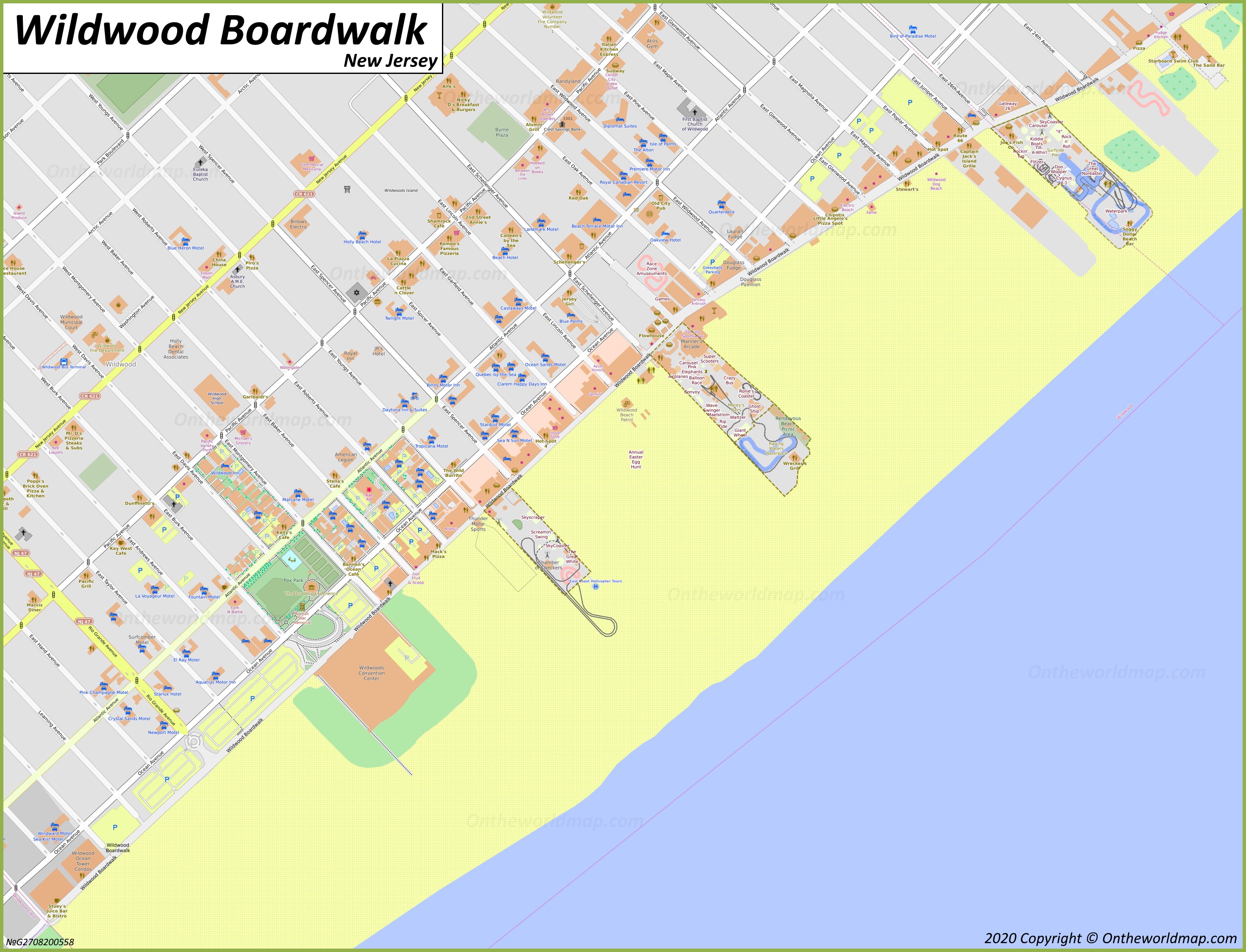 Wildwood Map | New Jersey, U.S. | Discover Wildwood with Detailed Maps