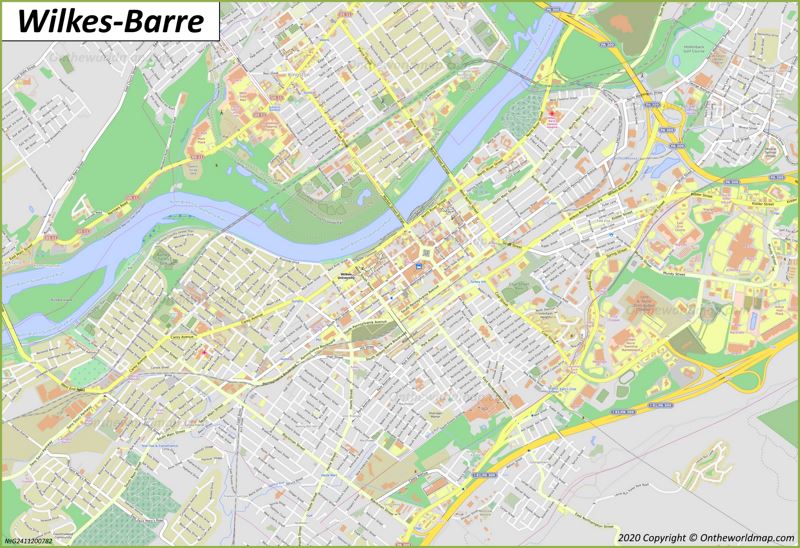 Map of Wilkes-Barre