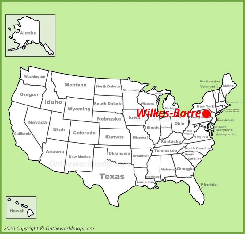 Wilkes-Barre location on the U.S. Map