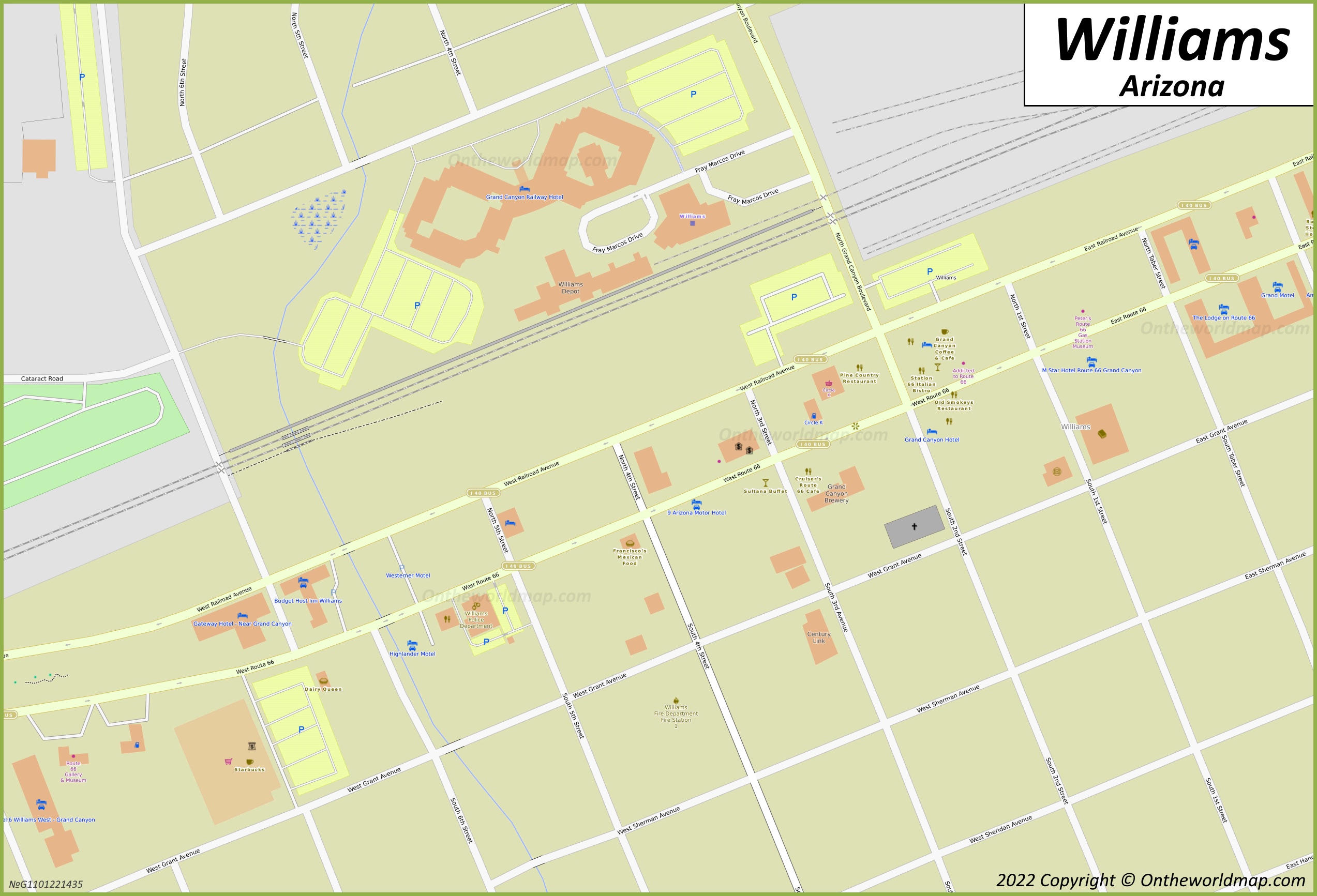 Downtown Williams Map