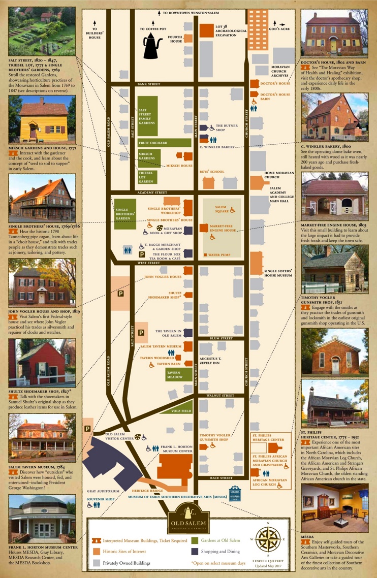 Old Salem sightseeing map