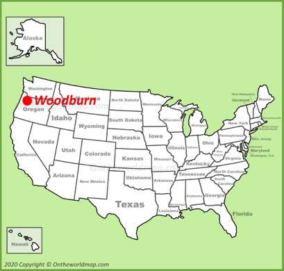 Woodburn Location Map