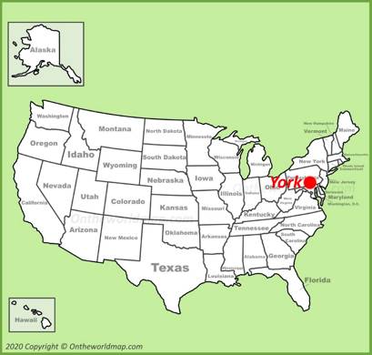 York PA Location Map