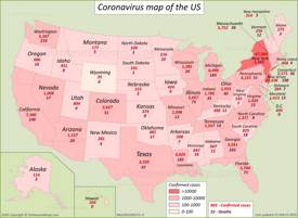 US Coronavirus Map 31 March 2020