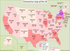 US Coronavirus Map 10 April 2020