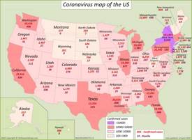 US Coronavirus Map 12 April 2020