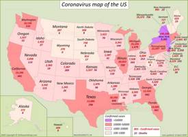 US Coronavirus Map 13 April 2020
