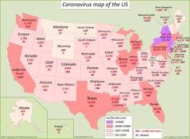 US Coronavirus Map 18 April 2020