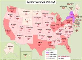 US Coronavirus Map 19 April 2020