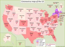 US Coronavirus Map 26 April 2020