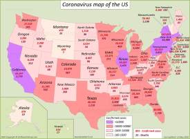 US Coronavirus Map 12 May 2020