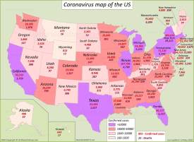 US Coronavirus Map 24 May 2020