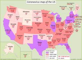 US Coronavirus Map 3 June 2020