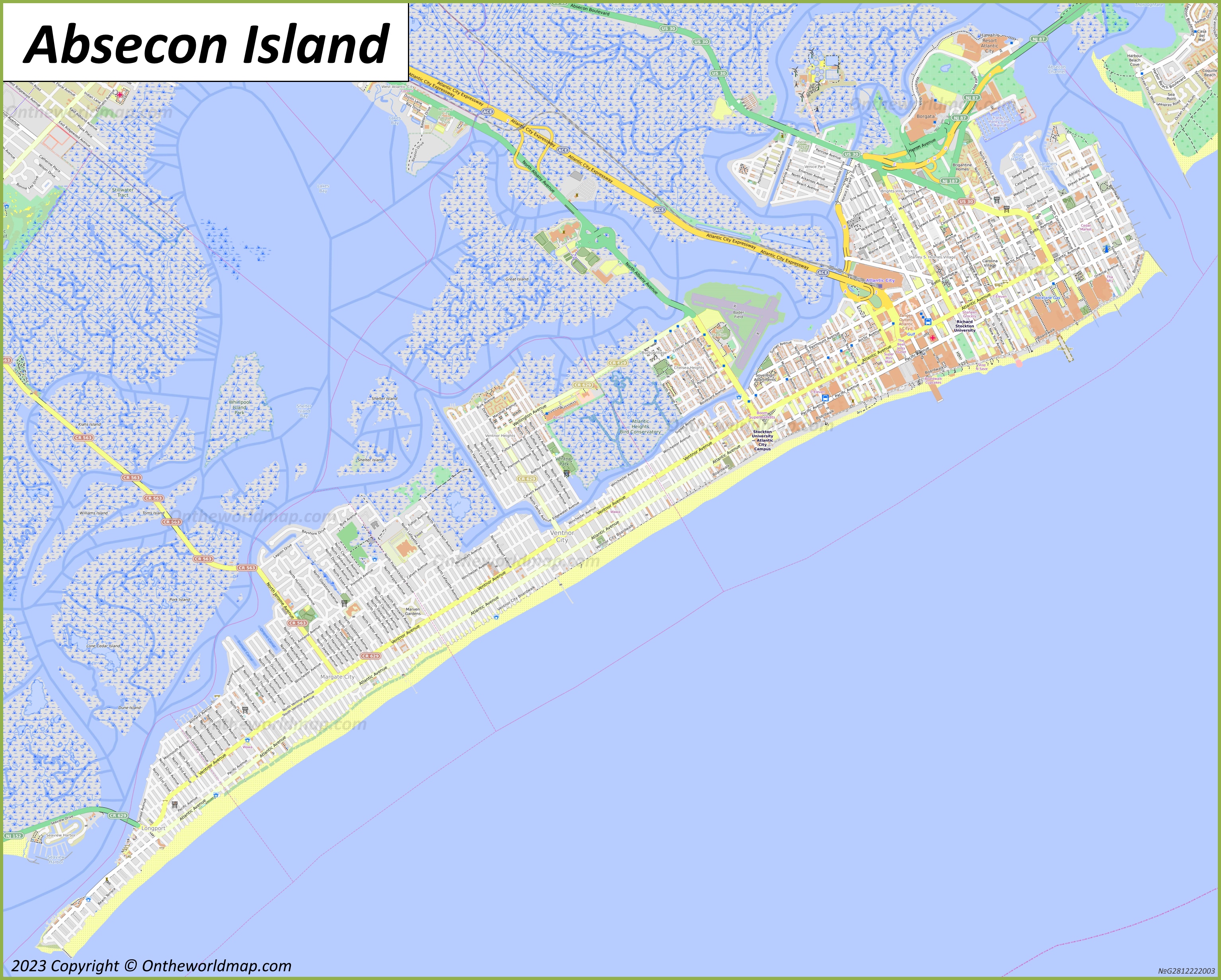 Map of Absecon Island
