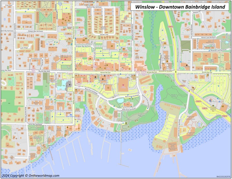 Map of Downtown Bainbridge Island