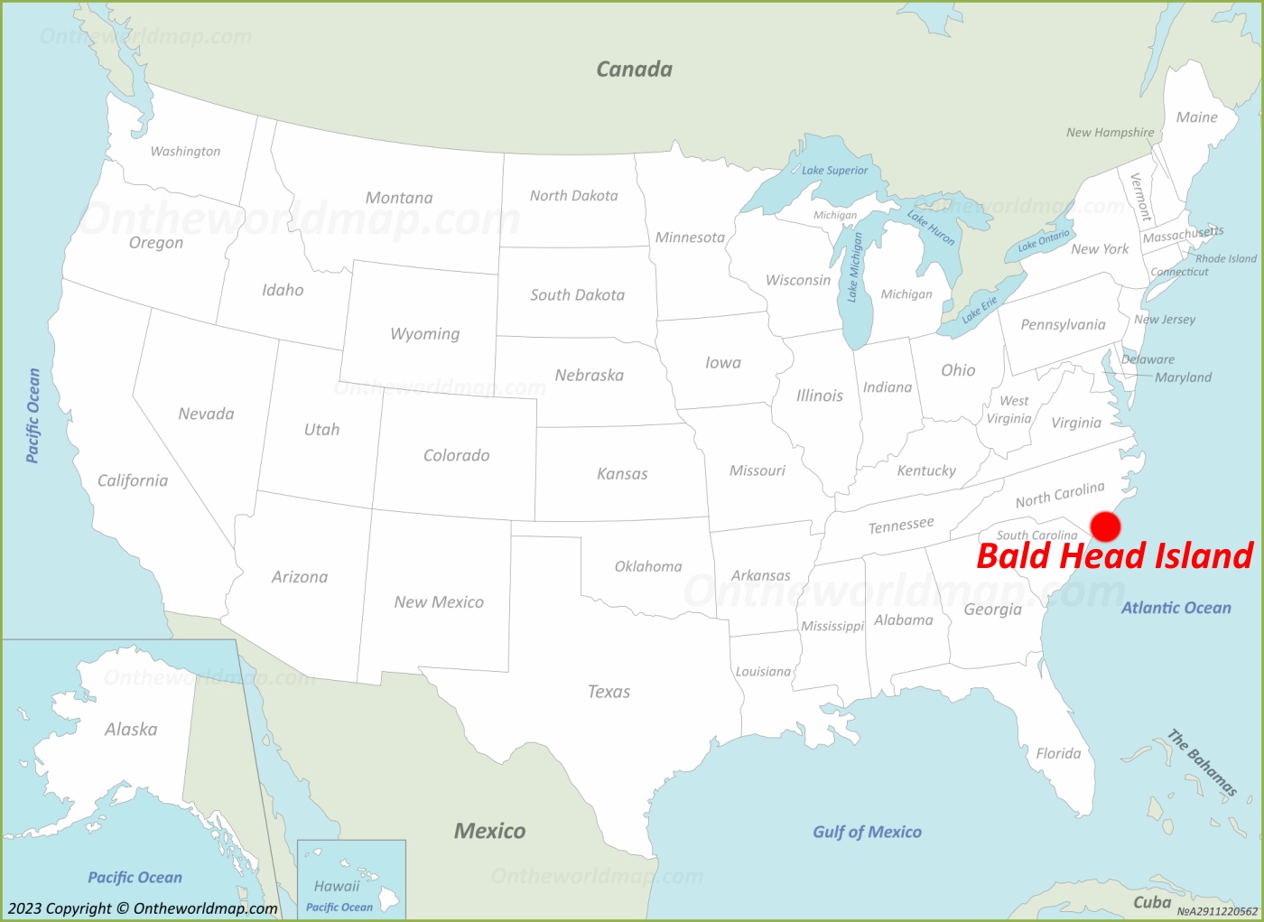 Bald Head Island Location Map