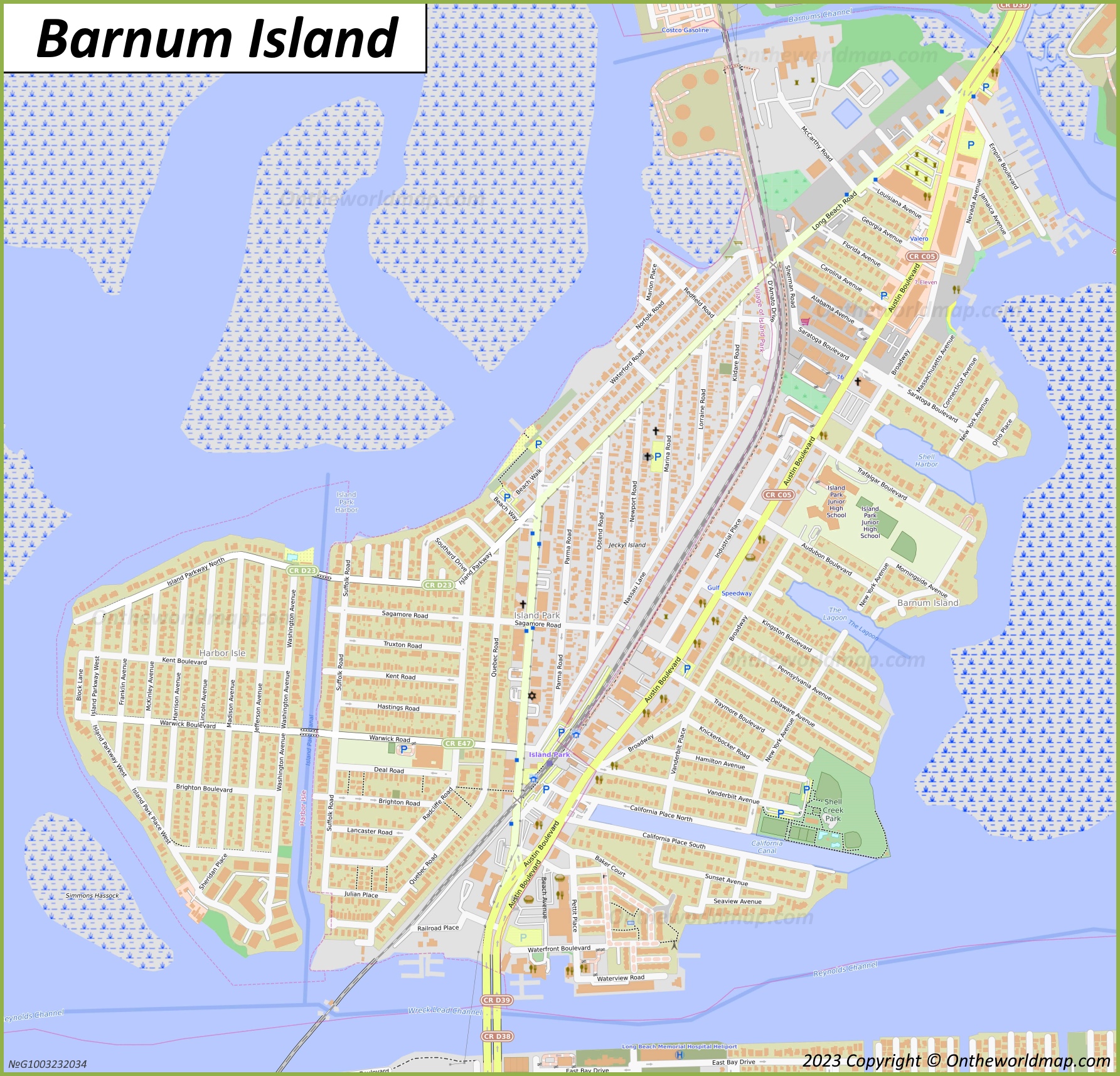 Map of Barnum Island