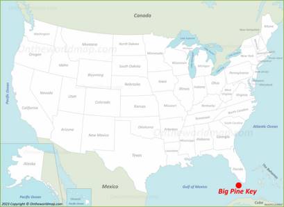 Big Pine Key Location on USA Map