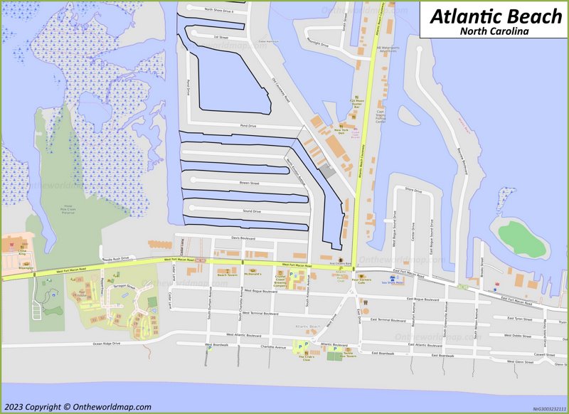 Downtown Atlantic Beach Map