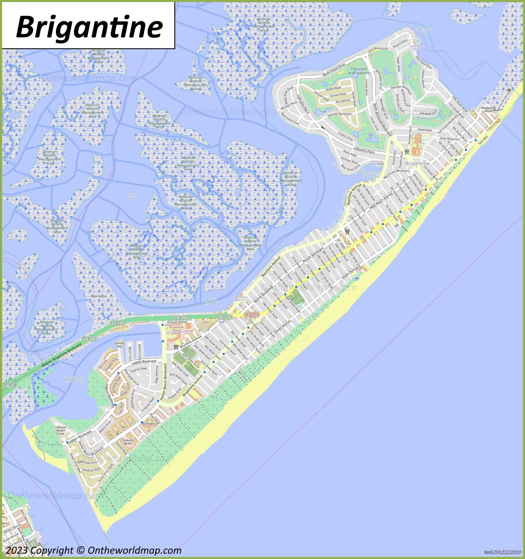 Brigantine City Map