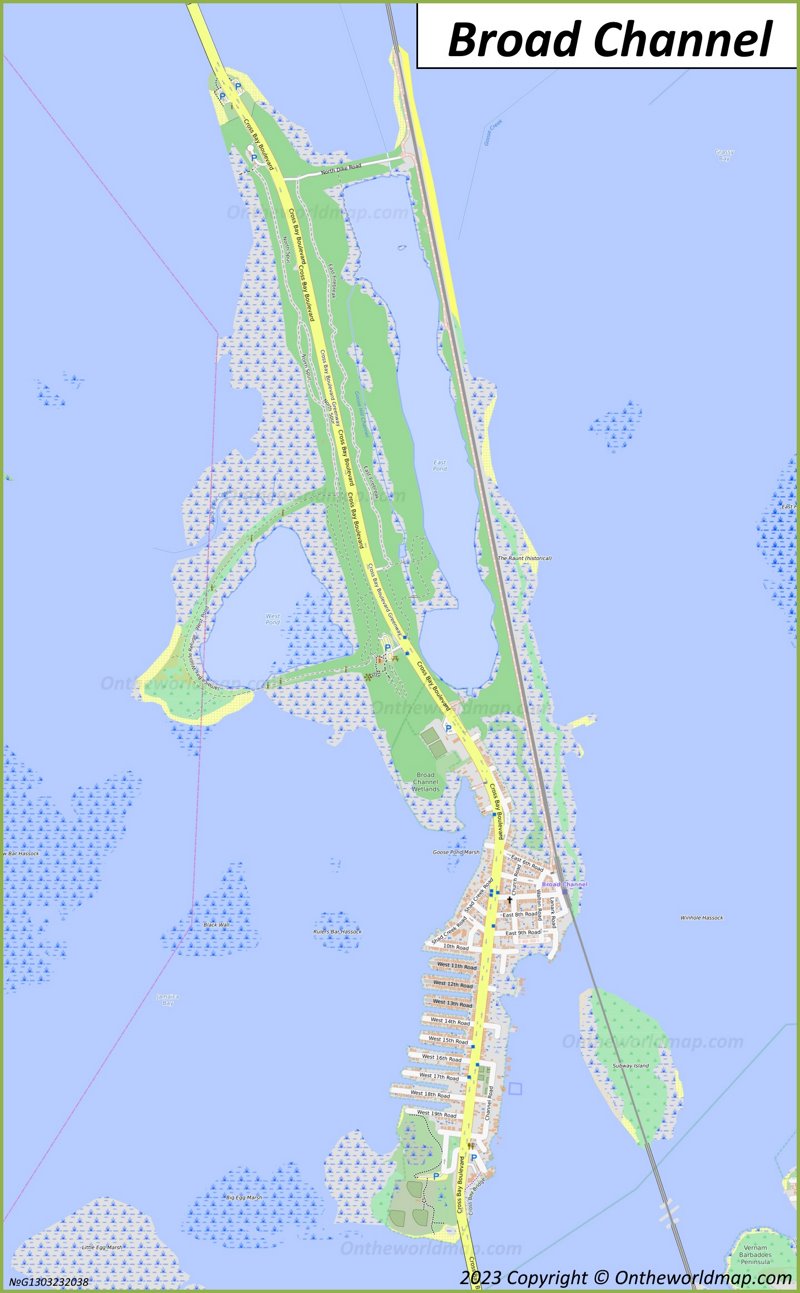 Map of Broad Channel Island