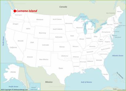 Camano Island Location on the USA Map
