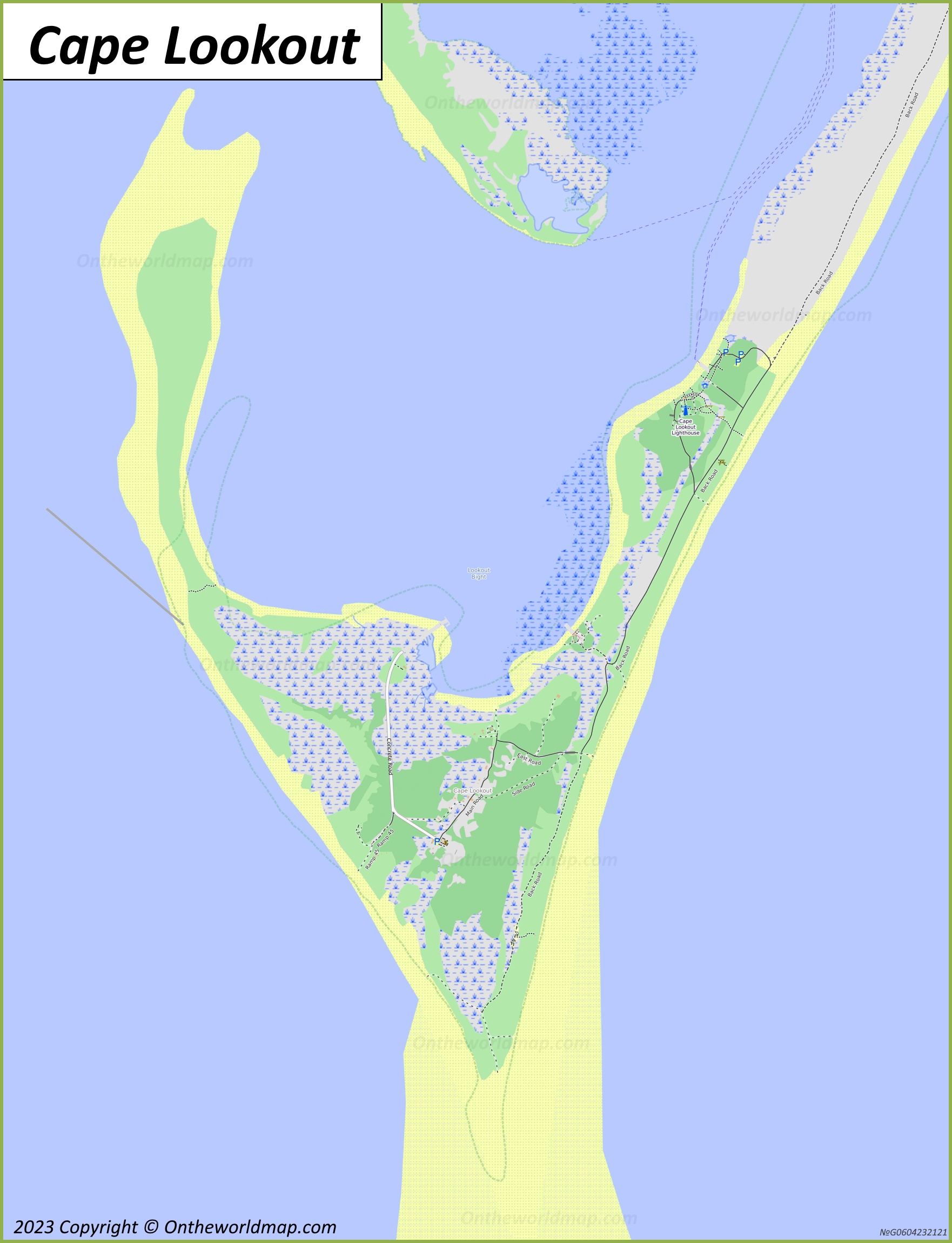 Map of Cape Lookout
