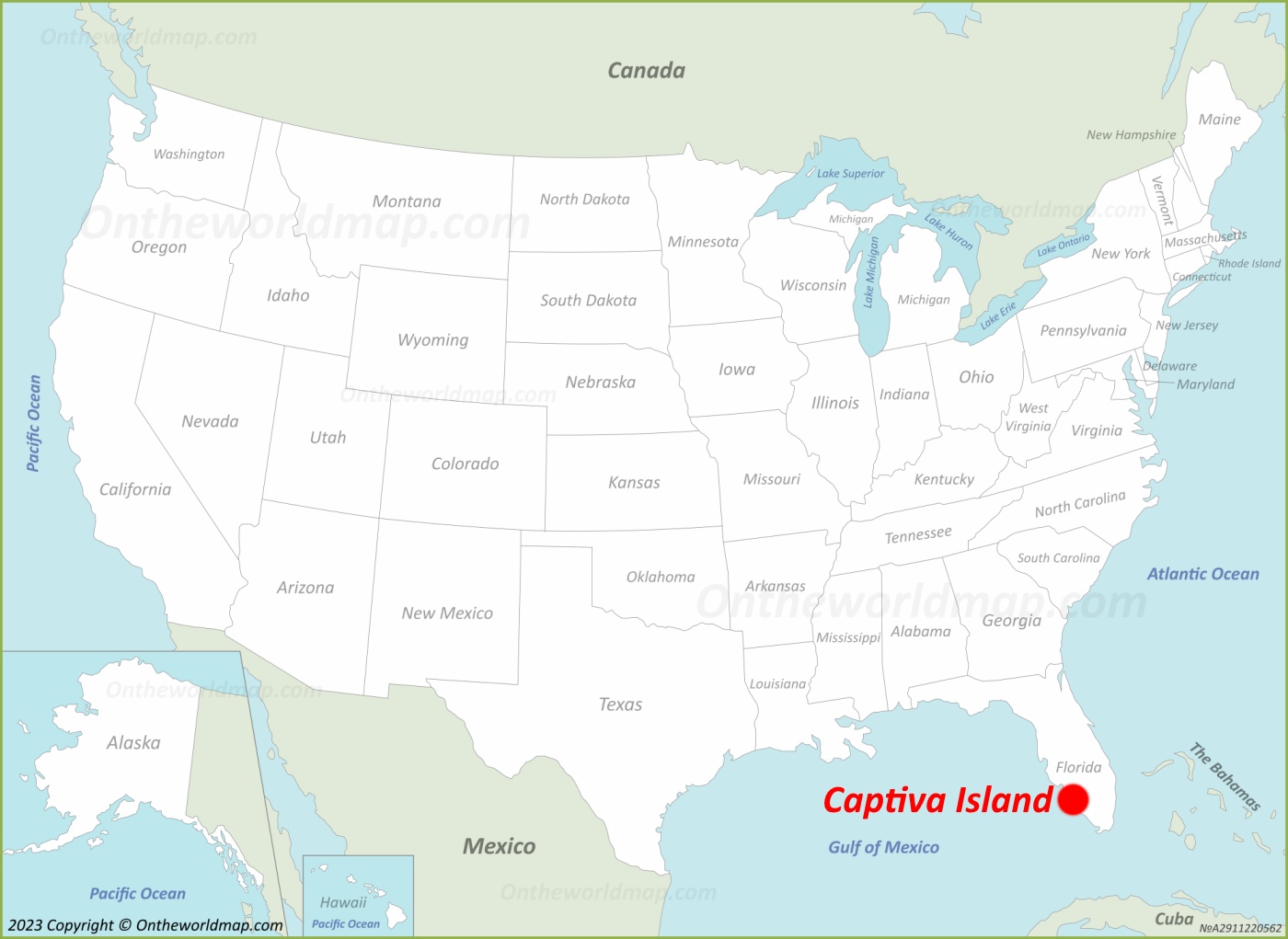 Captiva Island Location Map