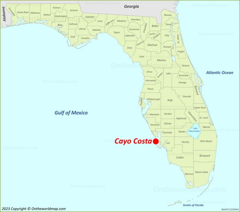 Cayo Costa Location On The Florida Map