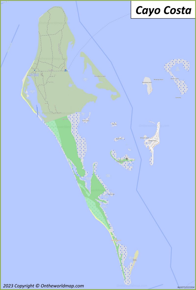 Detailed Map Of Cayo Costa Max 