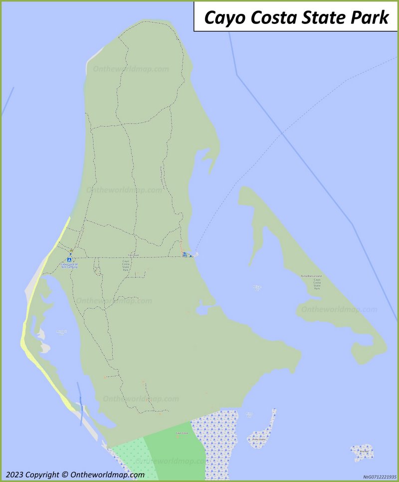 Detailed Map Of Cayo Costa State Park