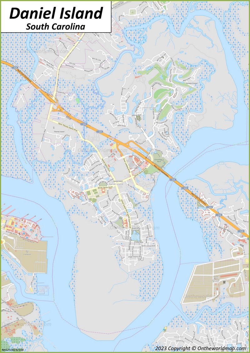 Daniel Island Map South Carolina U S Detailed Maps Of Daniel Island   Detailed Map Of Daniel Max 