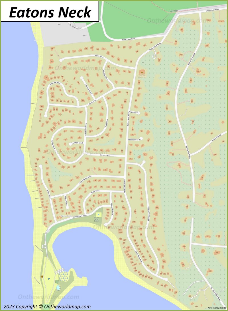 Eatons Neck Map | New York, U.S. | Detailed Maps of Eatons Neck Island