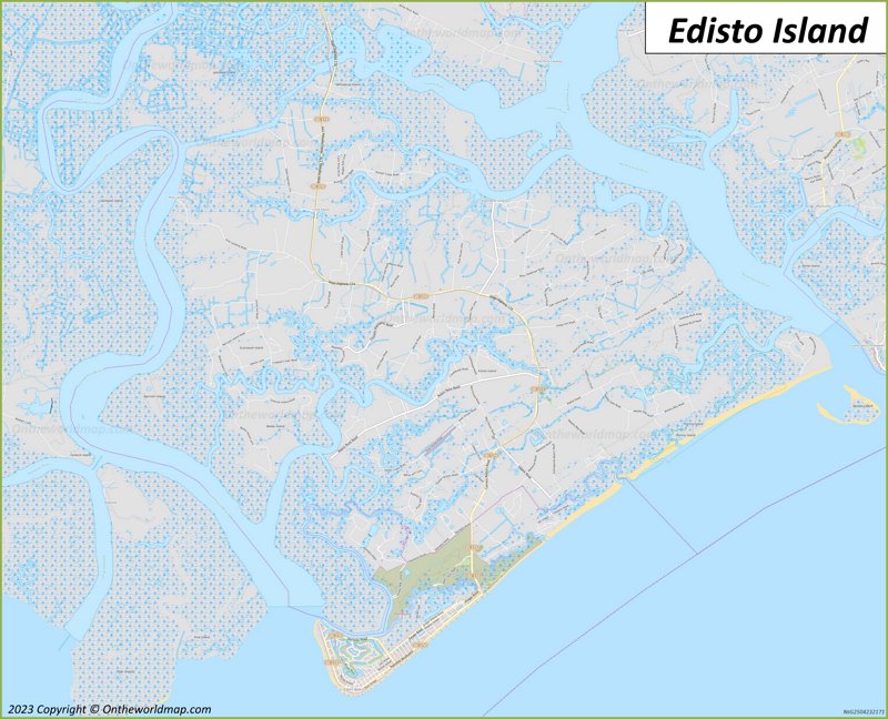 Edisto Island Map South Carolina, U.S. Detailed Maps of Edisto Island